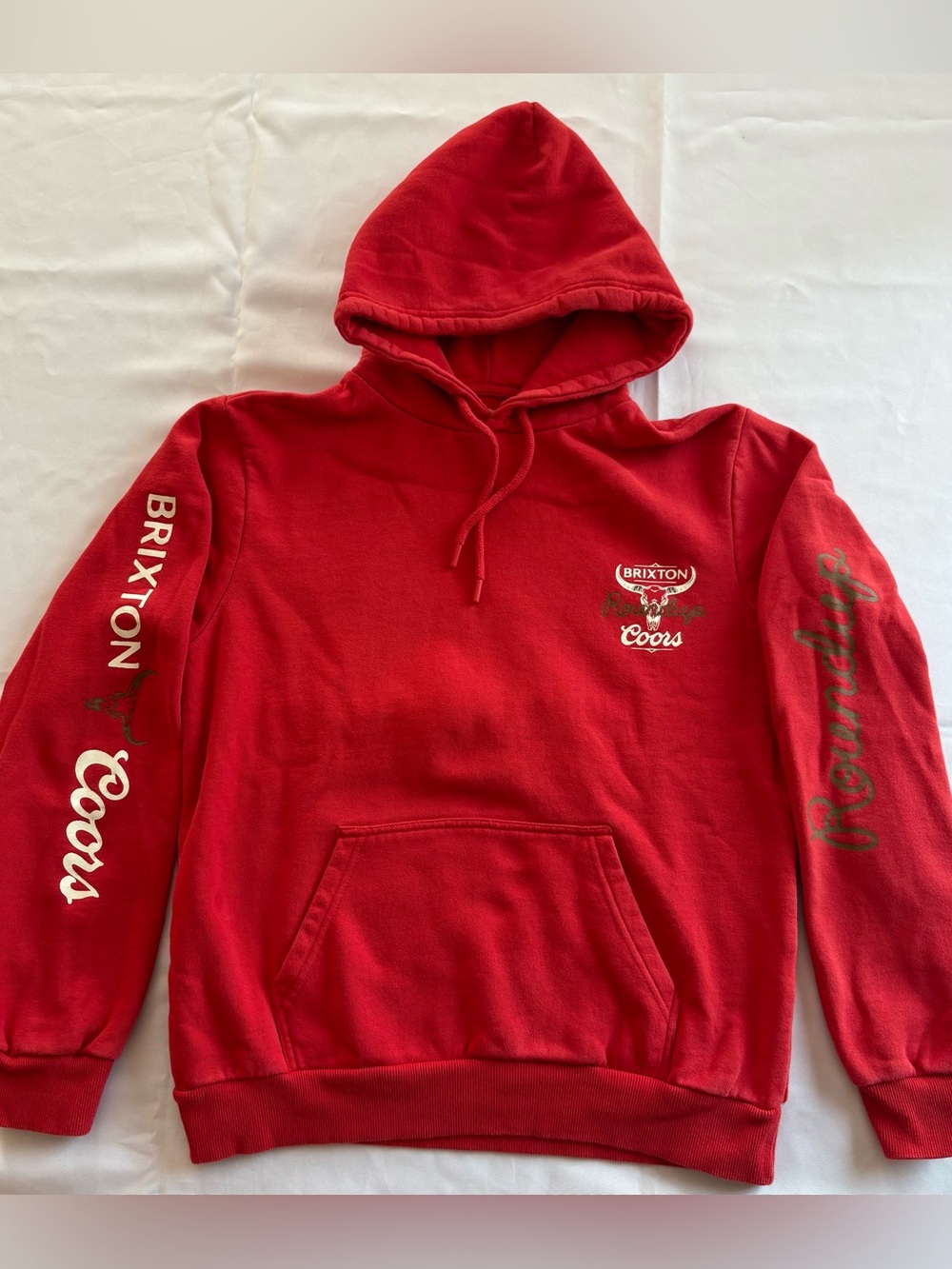 Brixton x Coors Banquet Roundup Red Graphic Hoodie Small